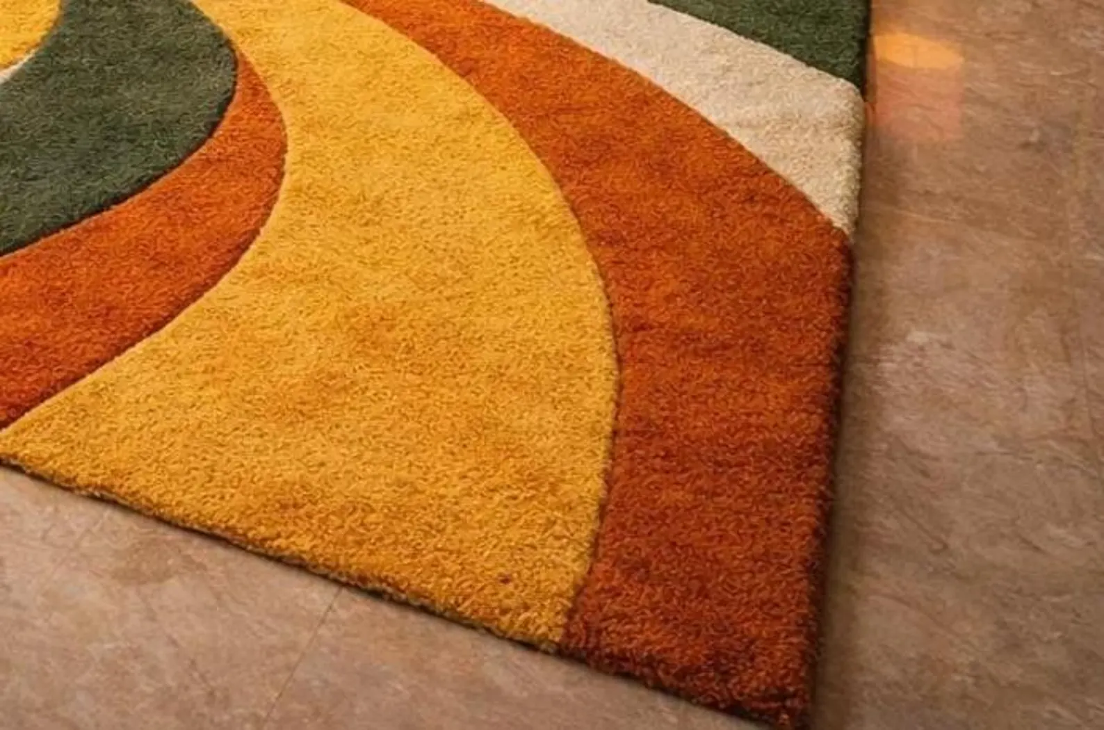 Waves Handmade Tufted Wool Area Rug Luxury - View 3