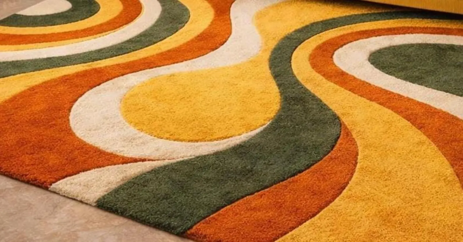 Waves Handmade Tufted Wool Area Rug Luxury - View 4