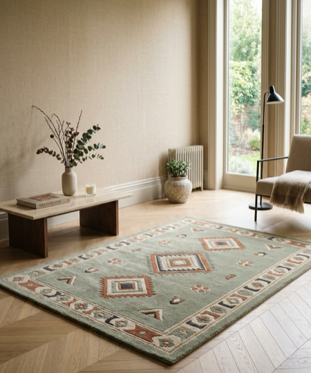 Isfahan Royal Medallion Silk Carpet